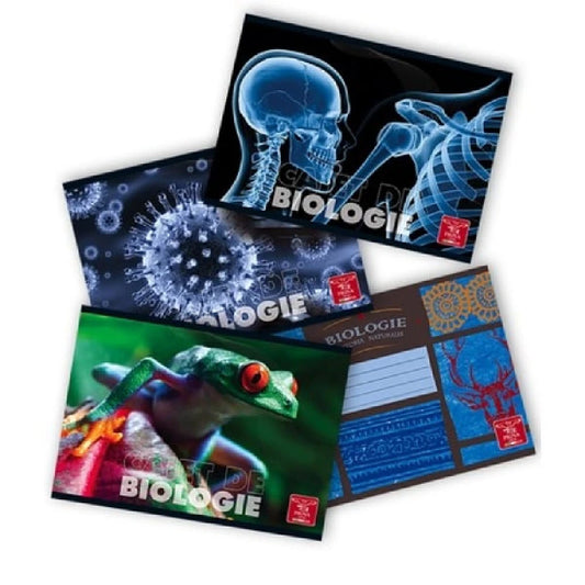 🔬 Caiet Biologie 17×24, 24 file, Copertă Policromie PIGNA