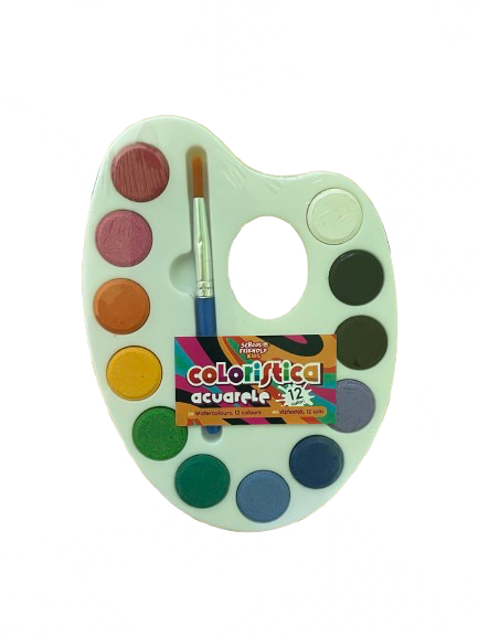 🖌️ Acuarele Coloristica – 12 Culori